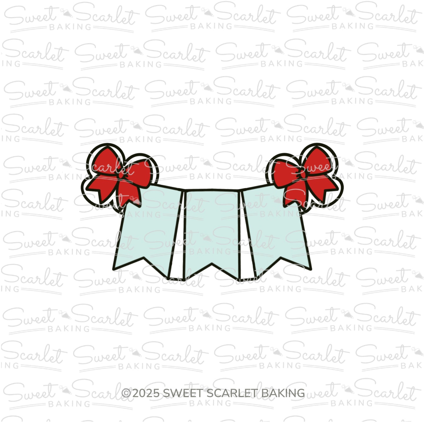 Three Flag Bunting Cookie Cutter