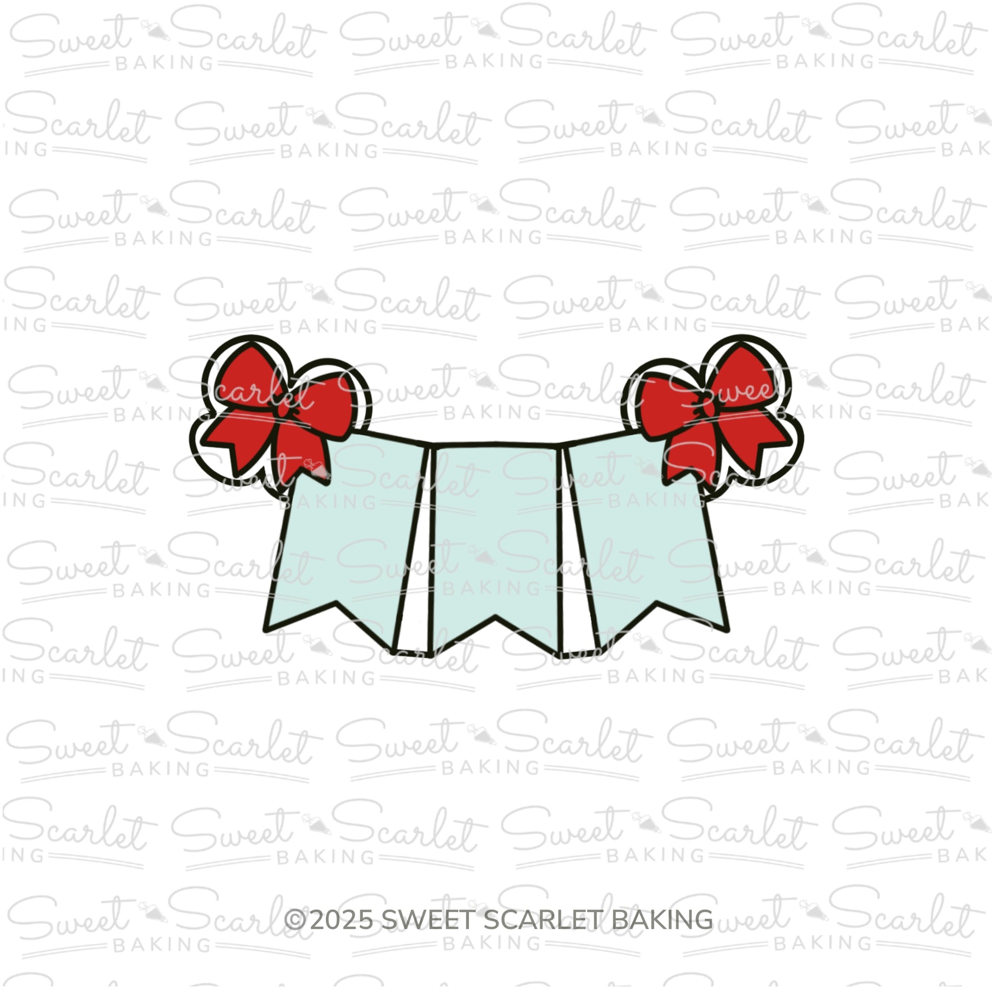 Three Flag Bunting Cookie Cutter
