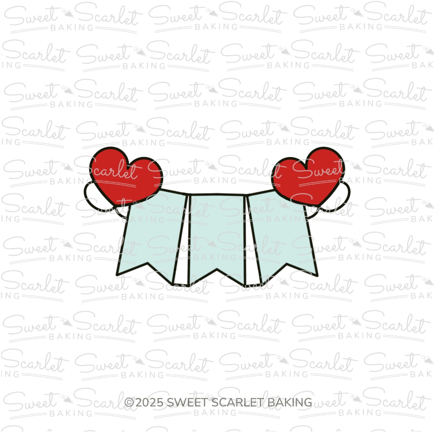 Three Flag Bunting Cookie Cutter