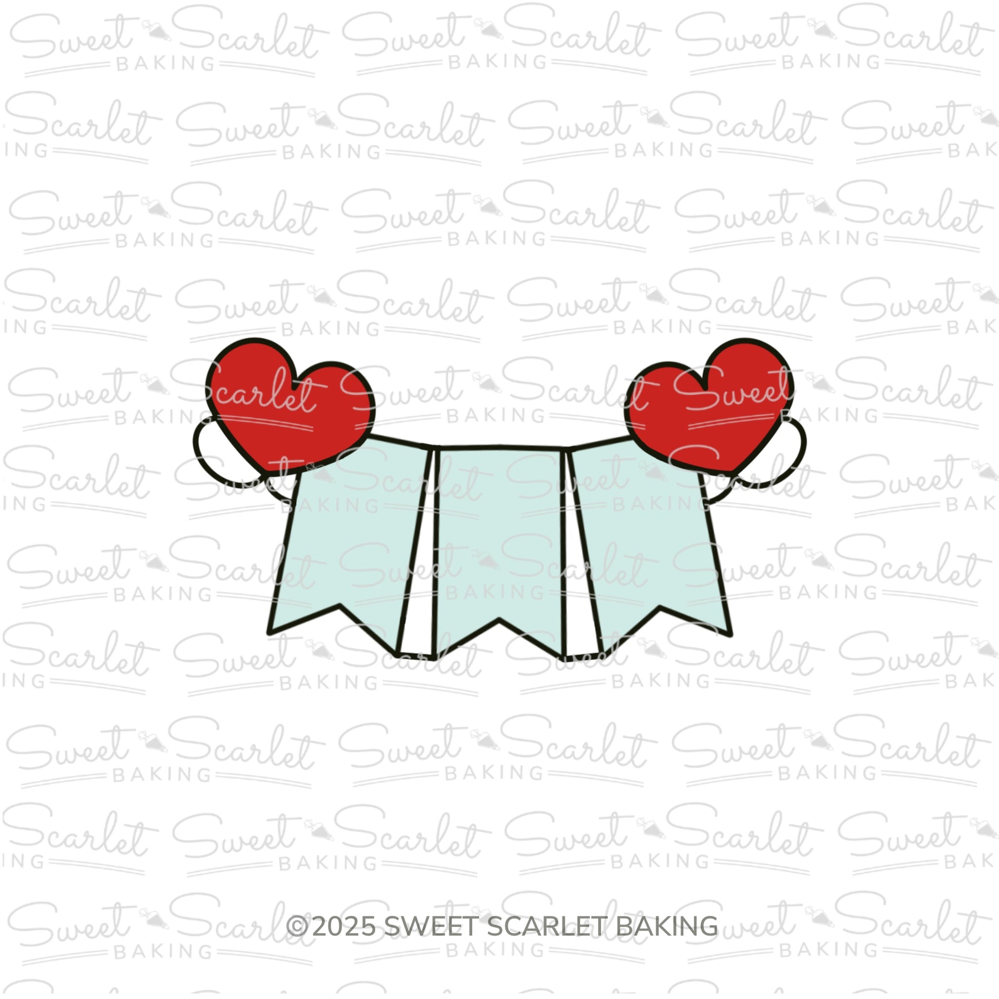 Three Flag Bunting Cookie Cutter