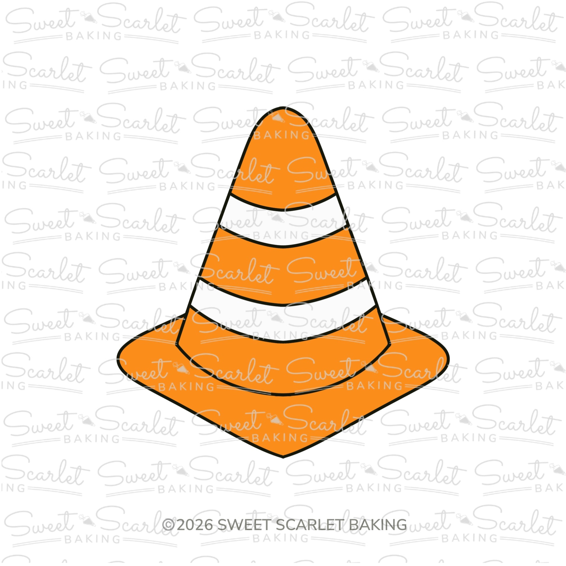 Traffic Safety Cone Cookie Cutter