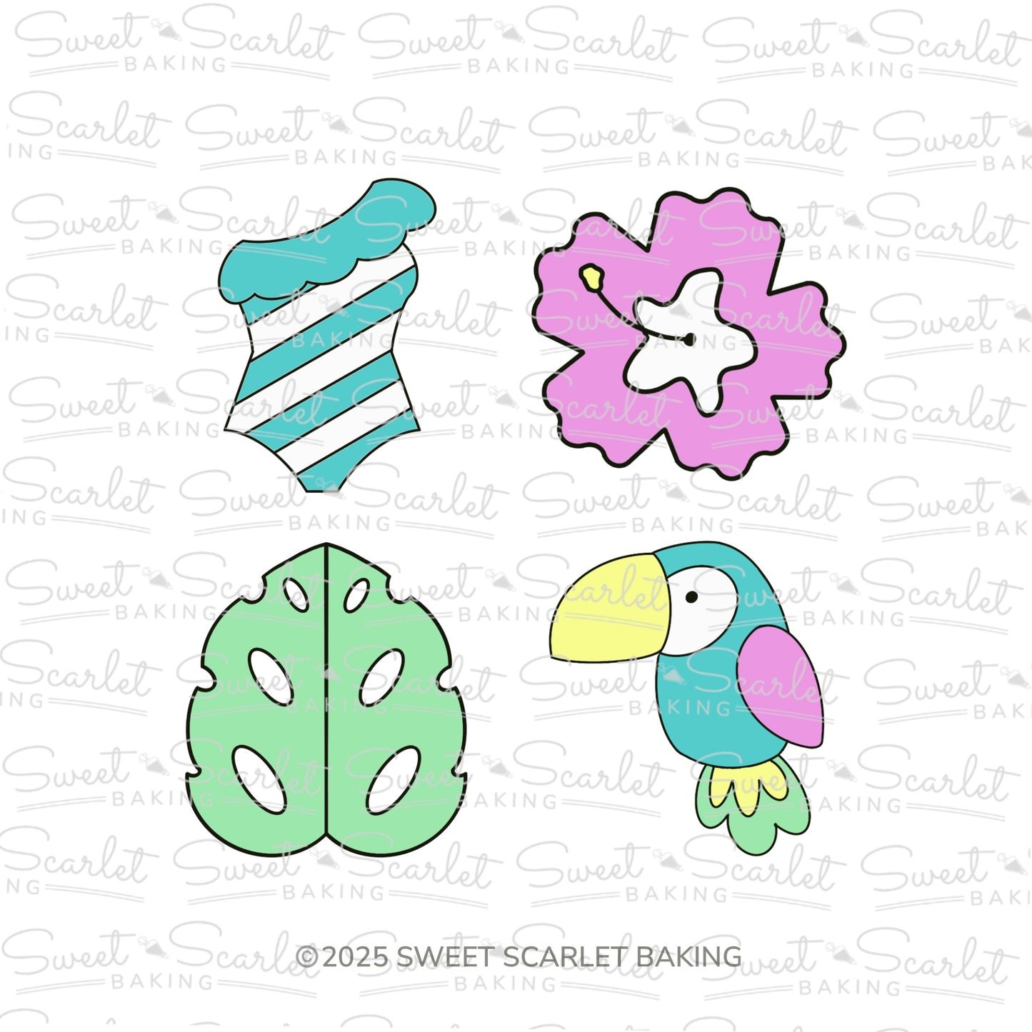 Tropical Cookie Cutter Quad Set