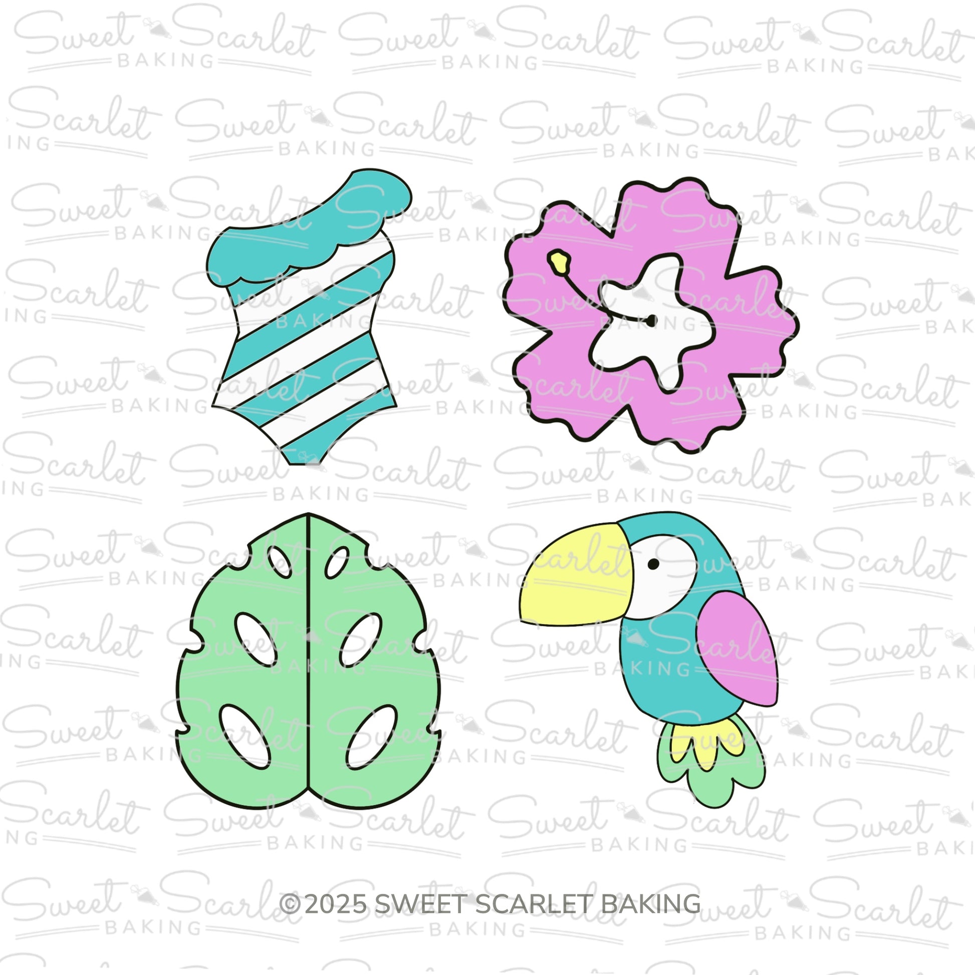 Tropical Cookie Cutter Quad Set