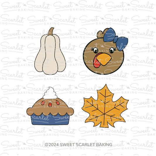 Turkey Girl Cookie Cutter Quad Set 