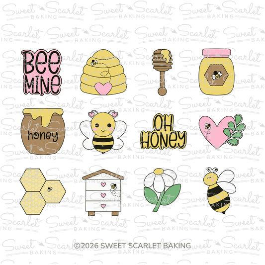 Valentine Bee Minis Cookie Cutter Set