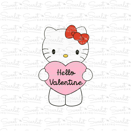 Valentine Kitty Cookie Cutter