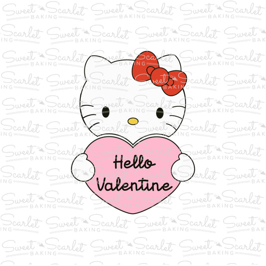 Valentine Kitty 2pc Cookie Cutter Set