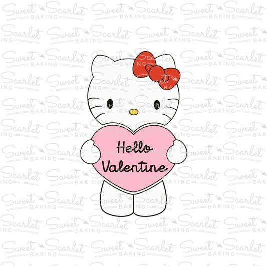 Valentine Kitty 3pc Cookie Cutter Set