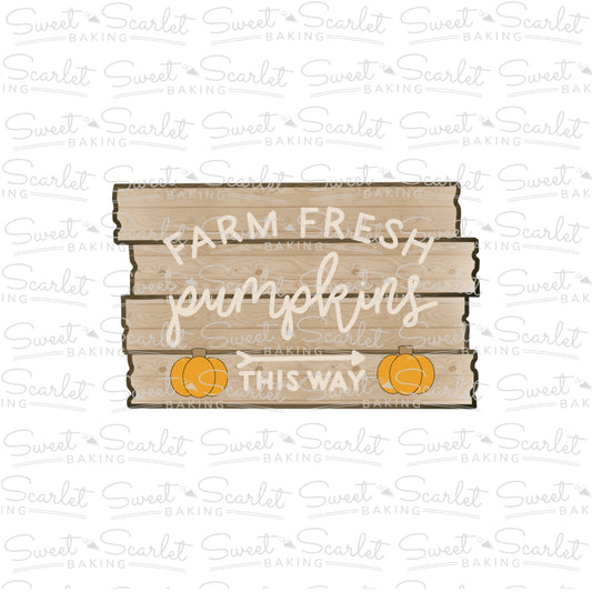 Wood Sign Cookie Cutter